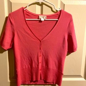 Pink sweater Ann Taylor LOFT petite M